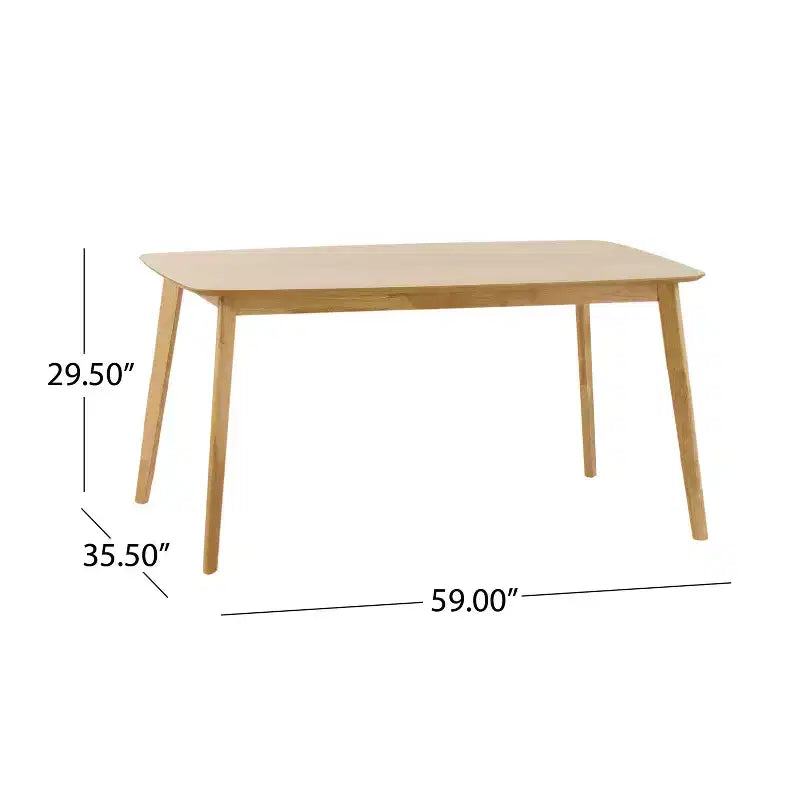 Tavolo da pranzo in legno stile moderno di metà secolo
