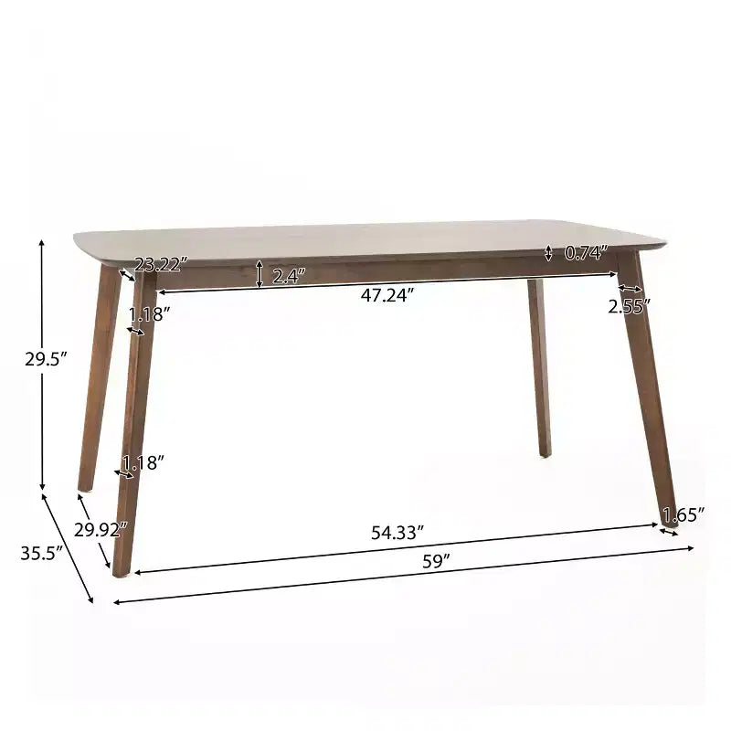 Tavolo da pranzo in legno stile moderno di metà secolo