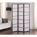 3-Panel Screen Room Divider, Black