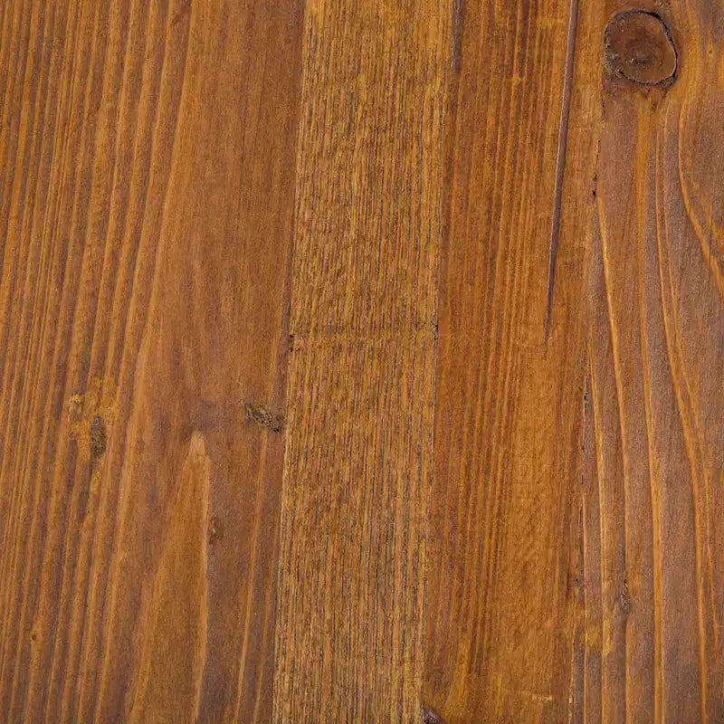 Sgabello da bancone classico da 24 pollici in legno e metallo da interni con poggiapiedi, marrone/nero