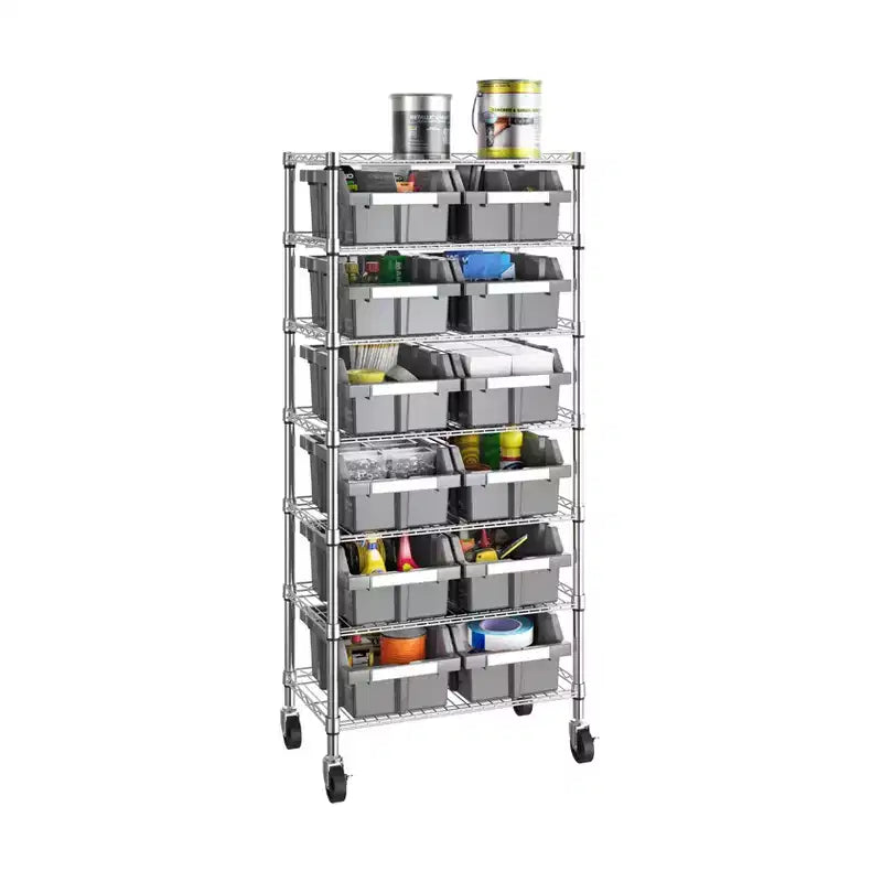 7-Tier NSF 12-Bin Rack Storage System