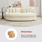 Chaise longue in velluto a coste extra-large con 8 cuscini e tappezzeria convertibile.