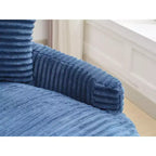Chaise longue in velluto a coste extra-large con 8 cuscini e tappezzeria convertibile.