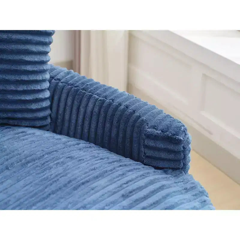 Chaise longue in velluto a coste extra-large con 8 cuscini e tappezzeria convertibile.