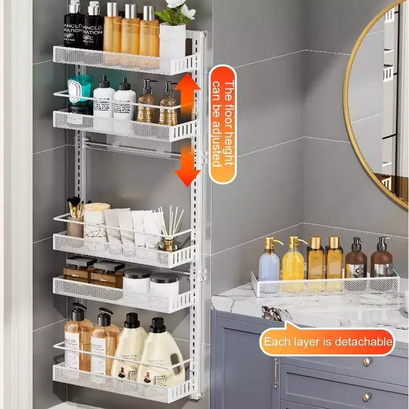 Lussuoso organizer multiplo nero da appendere alla porta - Per fessure strette di bagno e camera da letto