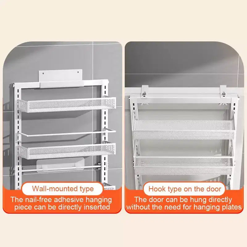 Lussuoso organizer multiplo nero da appendere alla porta - Per fessure strette di bagno e camera da letto