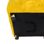 18 Pouf cubo ottomano moderno con poggiapiedi rivestito in velluto Sgabello piccolo da trucco con telaio in legno Pouf per soggiorno, camera da letto, ingresso