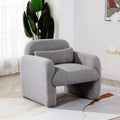 Teddy Fleece Single Sofa Chair,Lounge Chair with Armrest,Pillow,158.8 kg Capacity,Accent Armchair for Living Room,Bedroom,Study