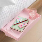 Bedside Shelf with Cord and Cup Holder (Pink)
