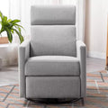 Peggy Modern Upholstered Rocker Nursery Chair with Plush Glider Swivel and Adjustable Recline