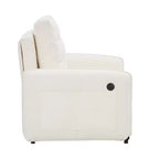 Poltrona Letto 3 in 1, Divano Letto Estraibile Extra Lungo da 80 Pollici, Divano Letto Singolo in ciniglia con Tasche portaoggetti