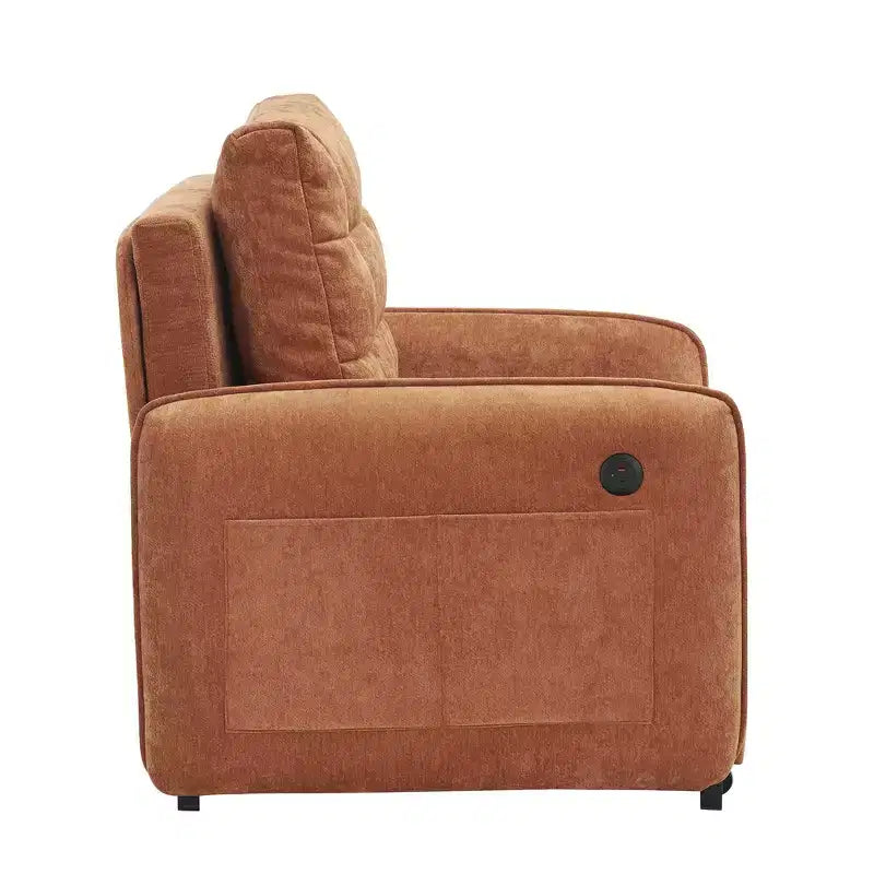 Poltrona Letto 3 in 1, Divano Letto Estraibile Extra Lungo da 80 Pollici, Divano Letto Singolo in ciniglia con Tasche portaoggetti