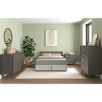 Comodino a 2 cassetti Cranbrook per cameretta o camera da letto, cassetti grandi, realizzato in robusto legno di pino, atossico, finitura sicura per bambini