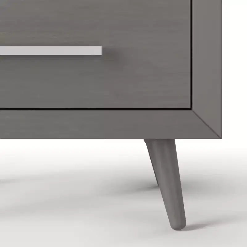 Comodino a 2 cassetti per Cameretta o Camera da letto, Cassetti ampi per contenere, Realizzato in robusto legno di pino, Finitura atossica e sicura per i bambini