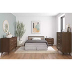 Comodino a 2 cassetti per Cameretta o Camera da letto, Cassetti ampi per contenere, Realizzato in robusto legno di pino, Finitura atossica e sicura per i bambini