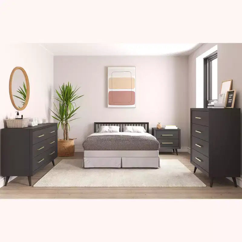 Comodino a 2 cassetti Cranbrook per cameretta o camera da letto, cassetti grandi, realizzato in robusto legno di pino, atossico, finitura sicura per bambini