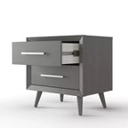 Comodino a 2 cassetti Cranbrook per cameretta o camera da letto, cassetti grandi, realizzato in robusto legno di pino, atossico, finitura sicura per bambini