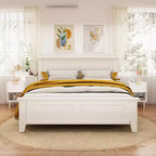 Comodino Moderno Bianco da 58 cm H con un Cassetto e Ripiano Aperto, Maniglia con Accenti Dorati, Ideale per l'Arredamento della Camera da Letto