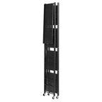 Scaffale portaoggetti pieghevole a 5 ripiani con ruote 71,1 × 33,0 × 167,6 cm Scaffalatura in metallo