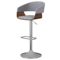 Calinda Adjustable Swivel Barstool Stone Gray