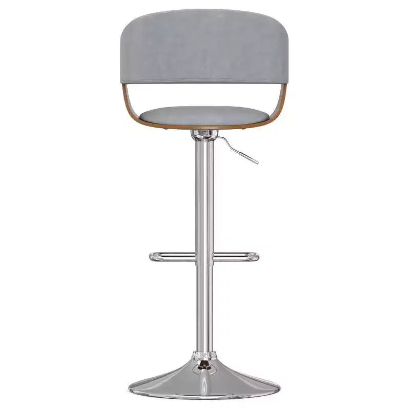 Sgabello da bar girevole regolabile grigio pietra