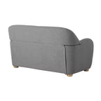 Divanetto in tessuto bouclé grigio