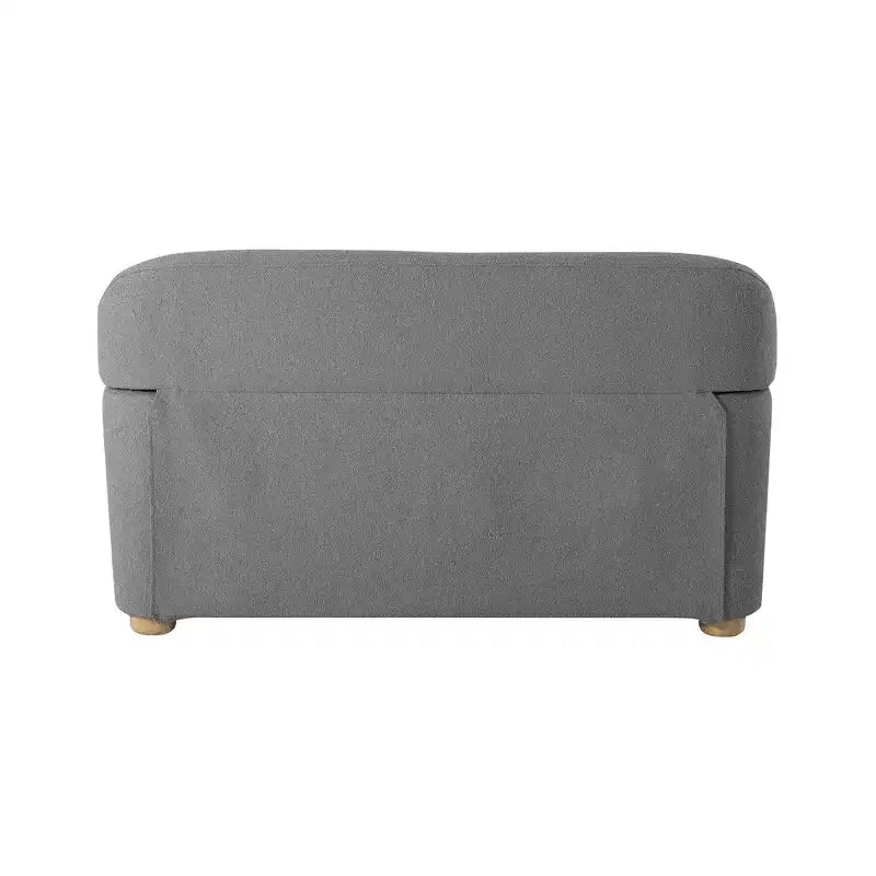 Divanetto in tessuto bouclé grigio