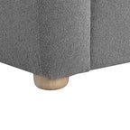 Divanetto in tessuto bouclé grigio