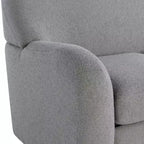Divanetto in tessuto bouclé grigio