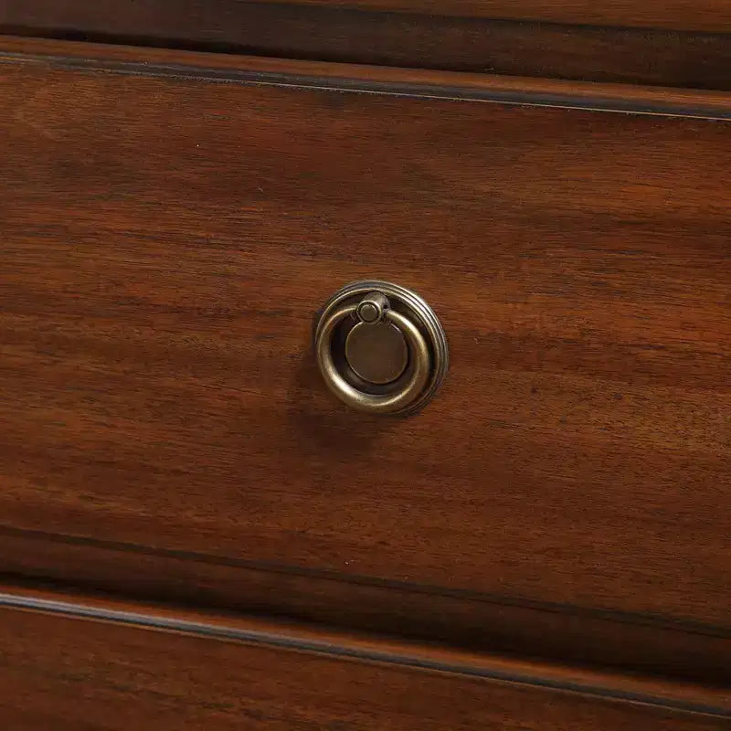 Cassettiera marrone: Stile tradizionale, guide metalliche, fermi di sicurezza, nessun montaggio richiesto