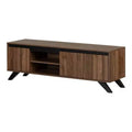 Flam TV Stand for TVs up to 152.4 cm Natural Walnut: Laminated Particle Board Media Console