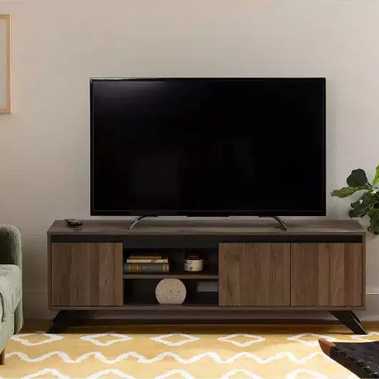 Mobile TV per televisori fino a 60" noce naturale: mobile porta TV in truciolato laminato