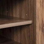Mobile porta TV Flam per TV fino a 152,4 cm Noce Naturale: Console multimediale in truciolato laminato