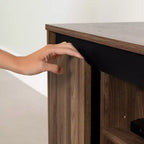 Mobile porta TV Flam per TV fino a 152,4 cm Noce Naturale: Console multimediale in truciolato laminato