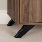 Mobile porta TV Flam per TV fino a 152,4 cm Noce Naturale: Console multimediale in truciolato laminato