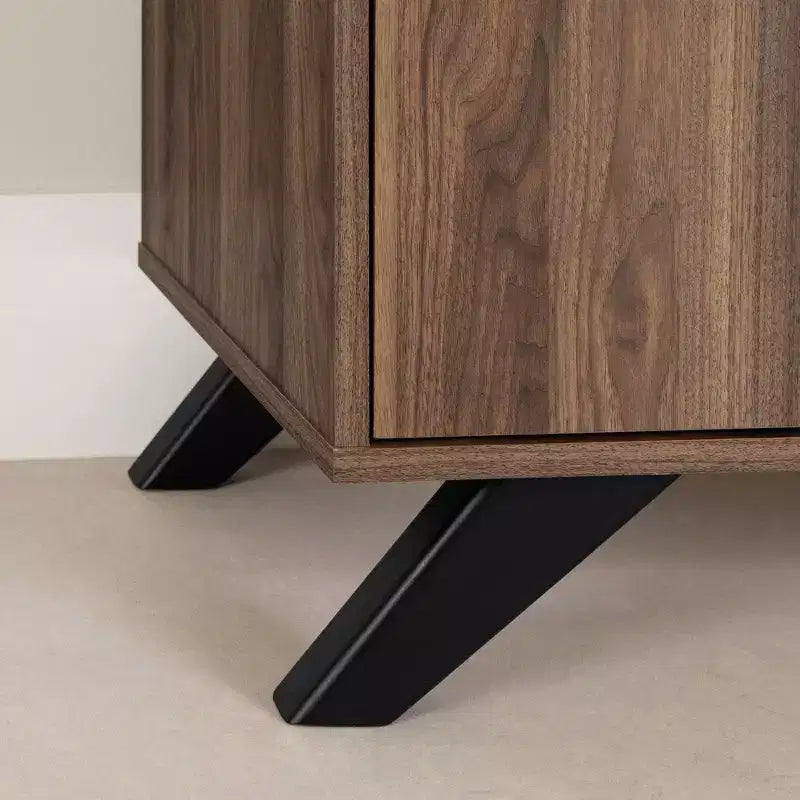 Mobile porta TV Flam per TV fino a 152,4 cm Noce Naturale: Console multimediale in truciolato laminato
