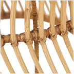 Tavolino d'appoggio in rattan intrecciato a onde fatto a mano: Nessun assemblaggio, uso interno, stile costiero