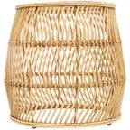 Tavolino d'appoggio in rattan intrecciato a onde fatto a mano: Nessun assemblaggio, uso interno, stile costiero
