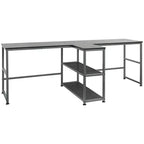 83 Two Person Computer Desk with 2 Storage Shelves, Double Desk Workstation with Book Shelf, Long Desk Table for Home Office
