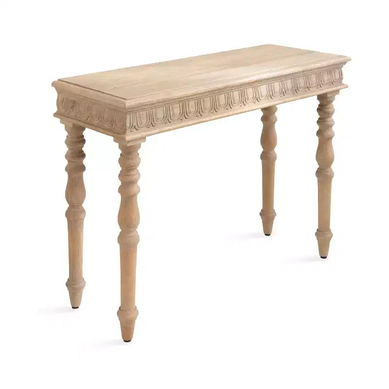 Patresa Rectangle Wood Console Table, 36x14x30, Brown