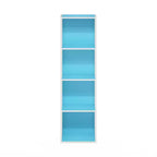 Libreria aperta a 4 ripiani reversibile, scaffale portaoggetti sottile, espositore