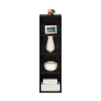 Libreria aperta a 4 ripiani reversibile, scaffale portaoggetti sottile, espositore