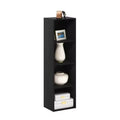 4-Tier Reversible Open Bookshelf Slim Storage Bookcase Display Shelf
