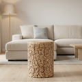 Canyon Round Stool - FOX1000 - Medium Oak - Safavieh Couture