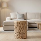 Canyon Round Stool - FOX1000 - Medium Oak - Safavieh Couture