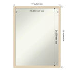 Specchio da parete con cornice in legno senza smusso