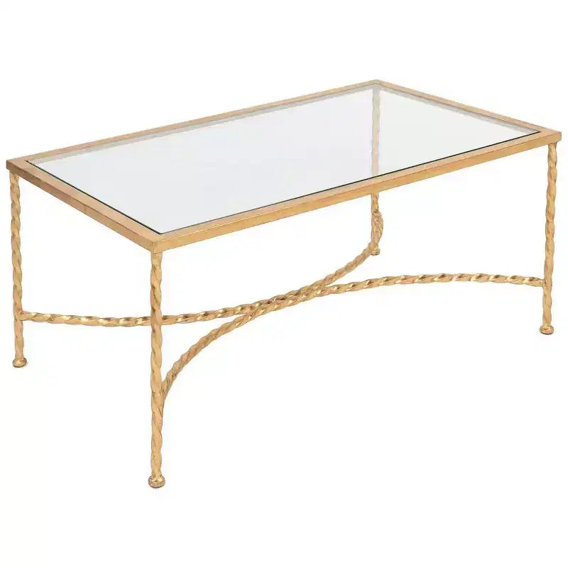 Tavolino da salotto - Oro/Vetro