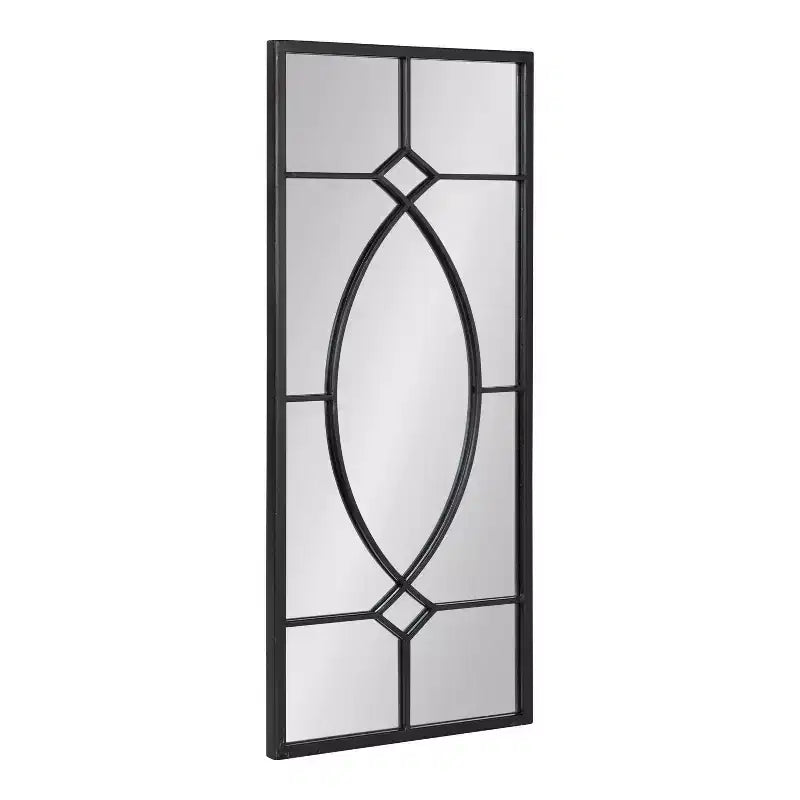 Bakersfield Rectangle Metal Decorative Mirror, 13x3, Black