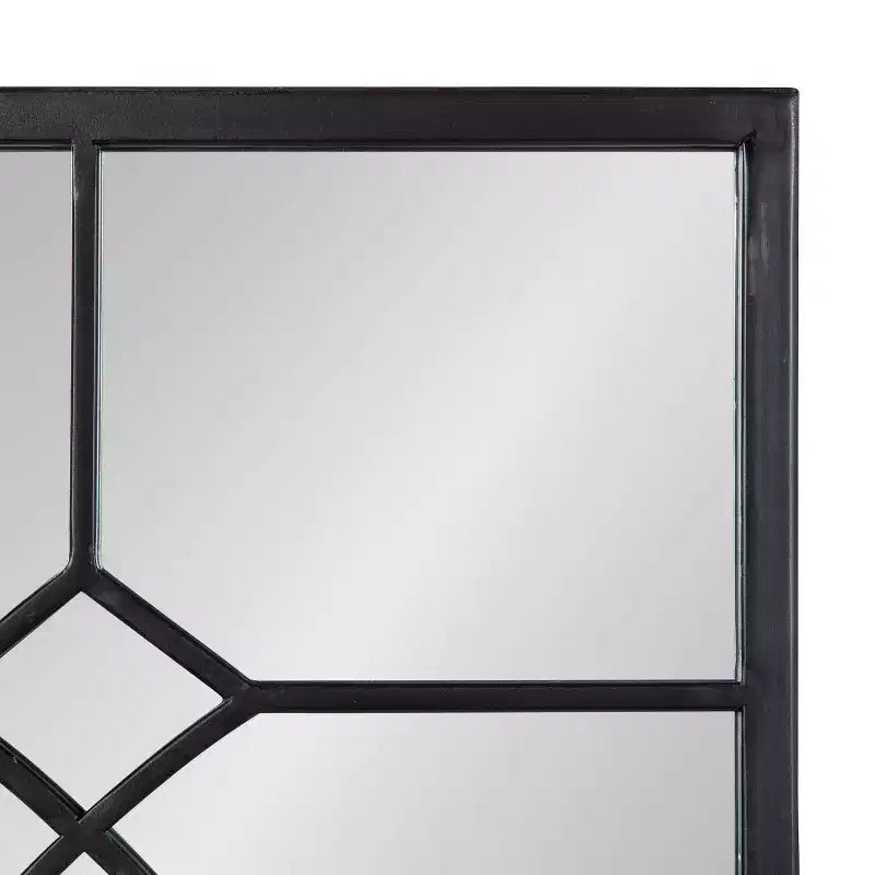 Specchio decorativo rettangolare in metallo, 13x3, nero