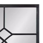 Specchio decorativo rettangolare in metallo, 13x3, nero